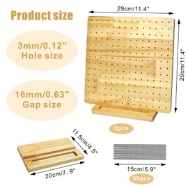 2 Pack 11.4" Blocking Boards for Crochet with 30 Pins, Granny Square Blocking Mats & Knitting Tools for Crochet Projects Ideal Women's Birthday Gift for Crafters