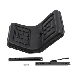 DDYOOK Universal Replacement, Compact High Back Mower Seat, Black PU Seat, Central Drain Hole Skid Steer Seat, it is suitable for many types of equipment, such as diggers and mowers, DDYOOK22