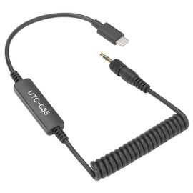 Saramonic UTC-C35 | Locking 3.5mm TRS Male to USB Type-C Output Cable with A/D Converter for iPhone 15, Android Mobile Devices, New iPad, Computers & More