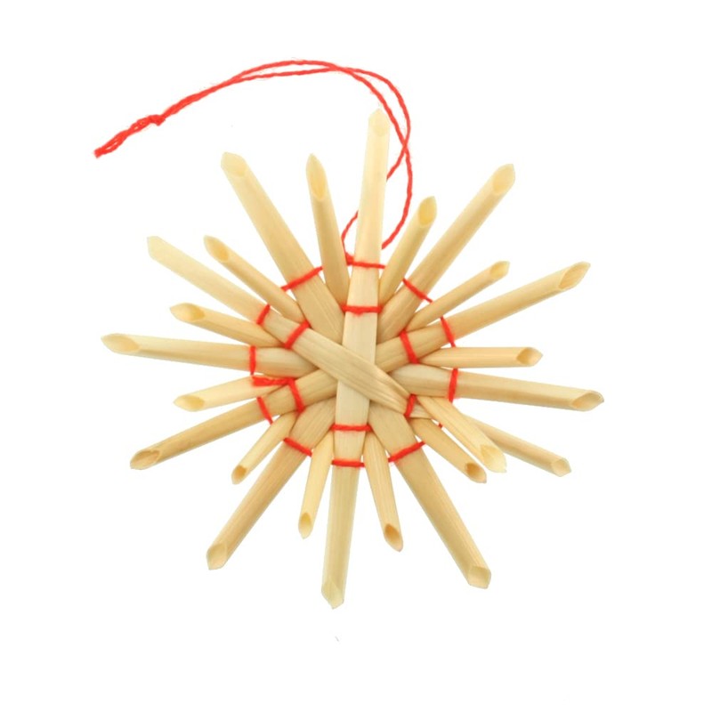 ScandinavianShoppe Straw Star Ornaments - 38 pc Boxed Collection -