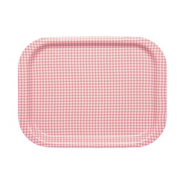 Tatsu-Craft NS Tray, M, 14.2 inches (36 cm), Standard Collection, Checked, Pink, Non-Slip, Tray, Stylish, Kitchen, Accessories, Plastic, Large, Small, Non-slip, Non-slip, Non-slip Tray, Non-slip Tray,
