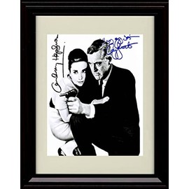 Cary Grant and Audrey Hepburn Autograph Promo Print - Framed 8x10