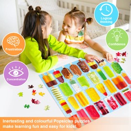 500 Pieces Jigsaw Puzzles for Adults and Teens and Kids Family Happy Gift Colorful Popsicles (Popsicles)