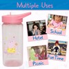 Pepa Pig Straw Water Bottle, 420 ml, Square Plastic Water