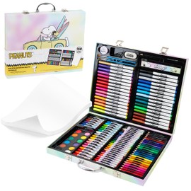 Peanuts Snoopy Kids Drawing Kit Art Supplies with Colored Pencils Crayons Oil Pastels Water Paint Felt Pens Paper Paint Brushes Art Kit Case Gifts