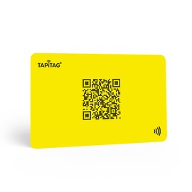 TAPiTAG NFC Tag + QR Contactless Digital Business Card Plastic (Yellow)