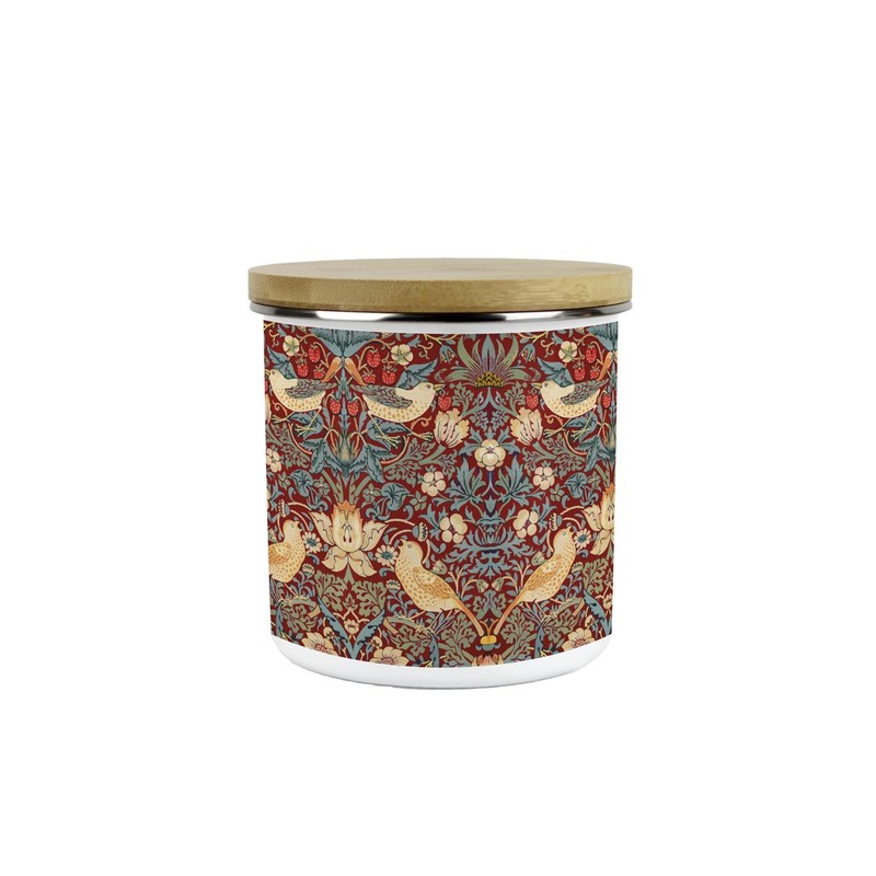 Purely Home Red Strawberry Thief Tea Storage Canister - Morris