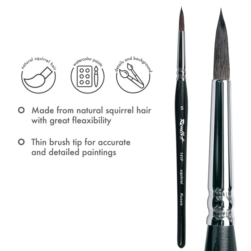 Roubloff Pack of 3 Professional Brush Set in Sizes 1-3-5