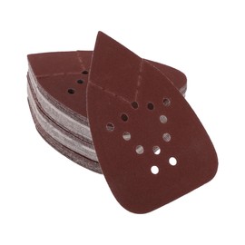 Partuto 50 Pcs 5.31"x3.86" 150 Grit Universal Sanding Discs - Hook and Loop Sandpaper - Paper Base Red