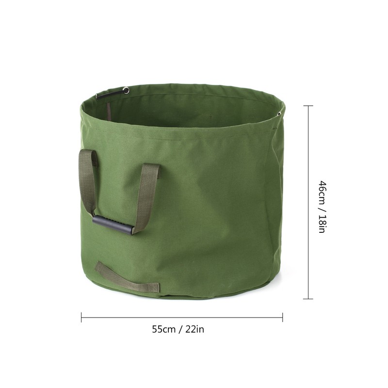 Collapsible Garden Bag Canvas Reusable Gardening Bag Water Resistant Garden