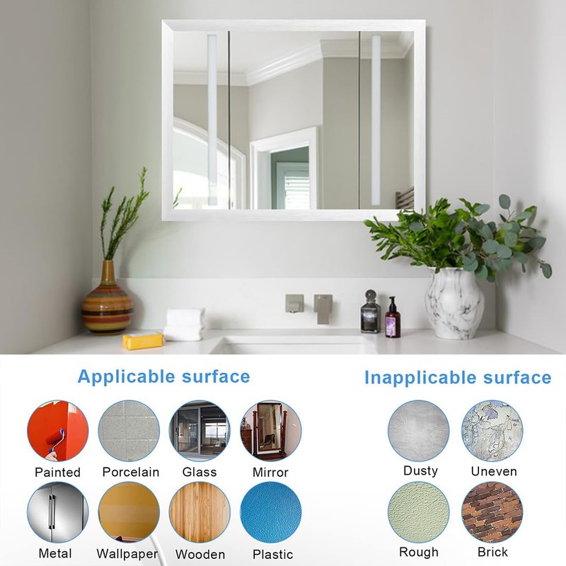 LINXIU Stainless Steel Molding Trim, Brushed Metal Trim, Peel and