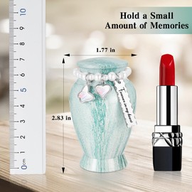 SOITIS Small Urns for Human Ashes Keepsake, 2.83 Inches Mini Urns for Human Ashes, Aluminum Cremation Urns for Human Ashes, Keepsake Urns for Human Ashes, Decorative Urns Memorial Urn Funeral Holder