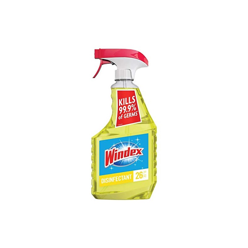 Windex Disinfectant Cleaner Multi-Surface with Glade Rainshower, Spray Bottle, 26