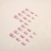 Nude Glitter White Heart Press on Nails Fake Nails Medium