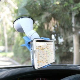 Car Windshield Dashboard Phone Holder for Phones up to 4.3 Inches Wide - Pink