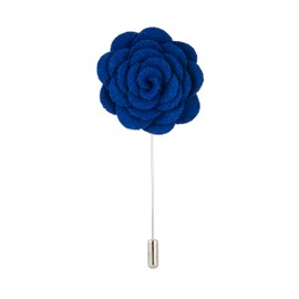 Knighthood Royal Blue Flower Royal Blue Lapel Pin Badge Coat Suit Jacket Wedding Gift Party Shirt Collar Accessories Brooch for Men