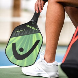 HEAD Extreme Elite Pickleball Paddle - Fiberglass Surface with Honeycomb Polymer Core & Comfort Grip, Black