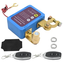 Vkinman 12V 240A Remote Battery Disconnect Switch, Anti Theft Car Kill Switch with Wireless Remote Control, Automatic Cut Off for Auto RV Truck Marine Boat