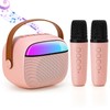 Funsland Karaoke Machine 2 Microphones Kids - Mini Portable Bluetooth