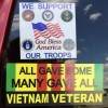 Military Branch support all. 4"X 4" vinyl. NEW. $2.68