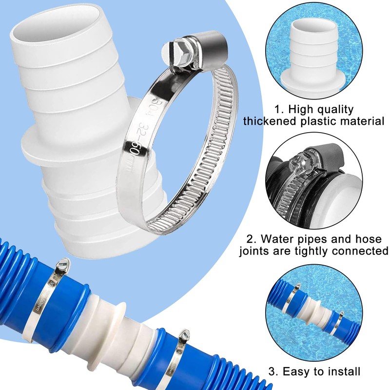 Sprießen 4 Pieces Hose Connector Adapter 38 mm to 38