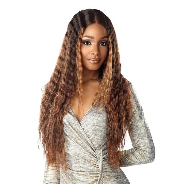 Sensationnel Butta Lace Front Wigs - Butta unit 17 extra wide 5 inch deep part synthetic wig preplucked hairline HD lace with Babyhair - Butta unit 17 (T2/350)