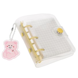 GANAZONO Mini 3-Ring Binder Notebook Set 4pcs PVC Cover Refillable Loose-Leaf Folder for Organizing Schedules and Notes