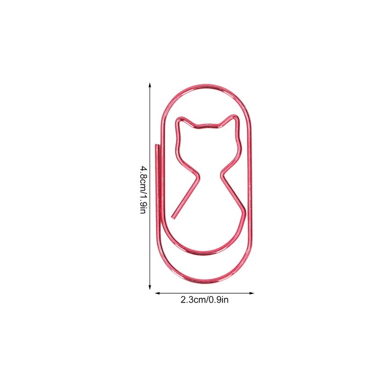 4 Box Cute Cat Paper Clip Fun Shaped Plated Surface