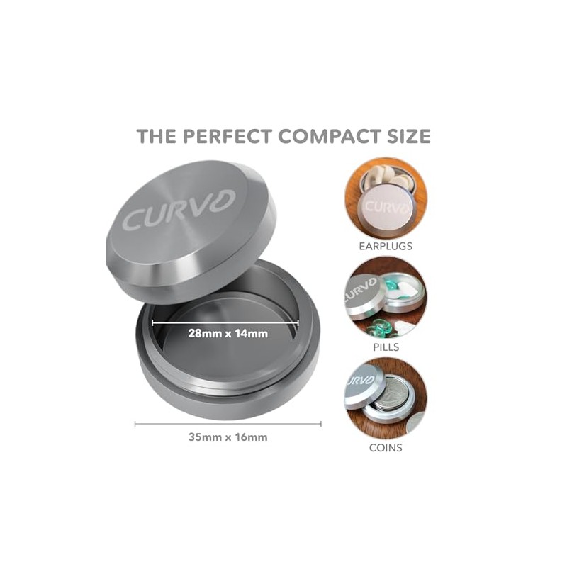 CURVD Premium Waterproof Keychain Pill Case for Travel Essentials