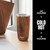 S'well Stainless Steel Tumbler with Slide-Open Lid, 18oz, Teakwood, Triple