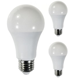 Diodesy- A19 LED Light Bulb 16W 1600 Lumens E26 Medium Base 3000K Soft White for Bedroom Living Room Lamp Home Light Bulb 120V CRI80 230° Beam Angle Damp Location White Finish Pack of 3