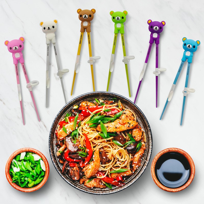 Kids Chopsticks For Beginners - Learning Edition - 6 Pairs