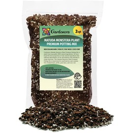 Premium Monstera Siltepecana Matuda Potting Soil - Enhances Aeration and Drainage for Optimal Growth by Gardenera - 3 Quart