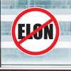 No Elon Protest 4 inch Full Color Indoor Outdoor Vinyl