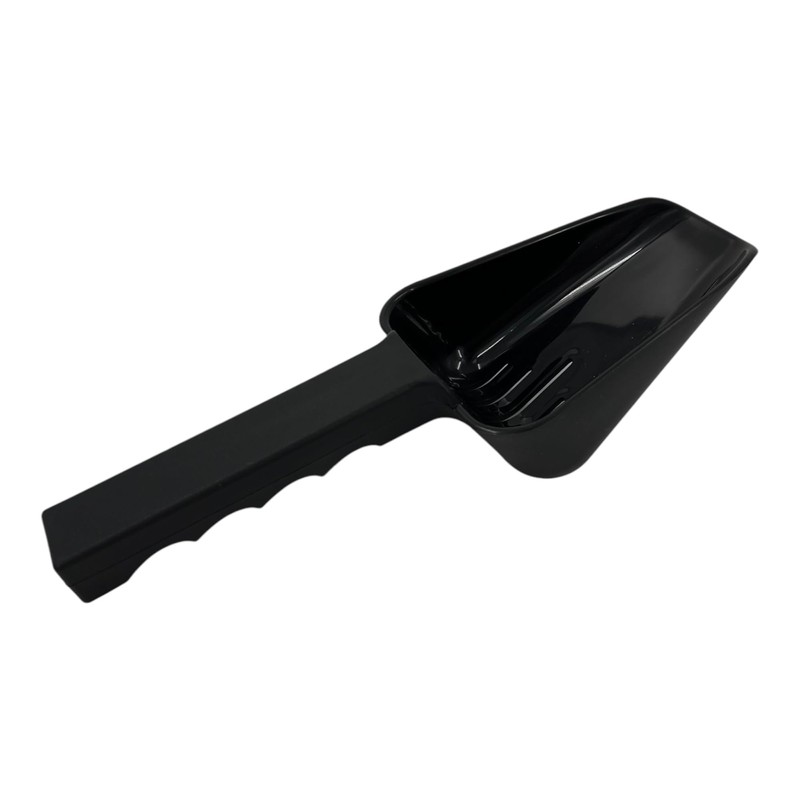 Slotted Ice Scoop 10 oz, Black Plastic, Plastic Scoop, Ice