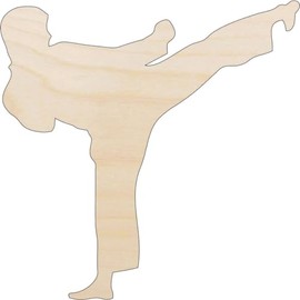 Sport Karate - Laser Cut Out Unfinished Wood Craft Shape SPT61 26" / 1/4" thick