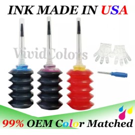 Vivid Colors 3X30ml CMY Ink Refill Kit for Canon CL-261 CL-261XL Pixma TS5320 TS6420  TR7020