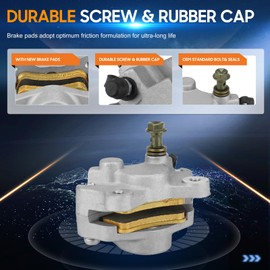 Front Rear Brake Caliper & Pads Left Right Assembly for Arctic Cat 250 300 375 400 500 Bearcat 454 1999 2000 2001 2002 0402-011 0402-01