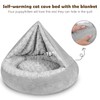 JOEJOY JOEJOY Small Dog Bed Cat Bed with Hooded Blanket,