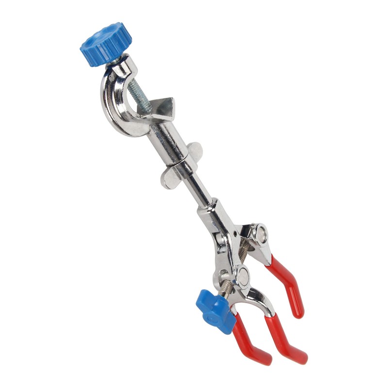 3 Prong Lab Clamp with Rubber Coating Pressure Adjustment 3