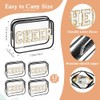 Kacctyen 12 Pack Cheer Clear Makeup Bags, Black, Travel Cosmetic