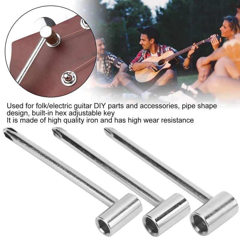 Truss Rod Wrench, 3PCS Guitar Neck Adjustment Tool for Maintenance(Three