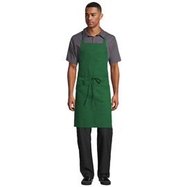 Uncommon Threads mens Restaurant Bib Apron, Kelly, One Size US