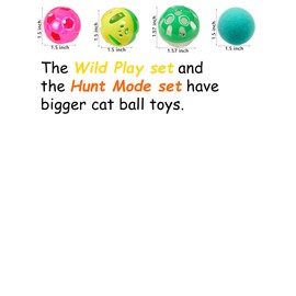 HEUHAI 6-Pack Cat Toys for Cats and Kittens, Silly Leap (1.5'')