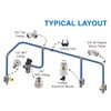 Shop Air Line Kit 3/4"×100'&200'&300' Compressed Air Line Kit, HDPE-Aluminum