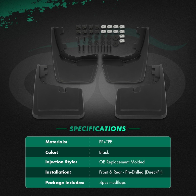 SCITOO Mud Flaps 4PCS suitable for Ford F-150 2021-2023 front
