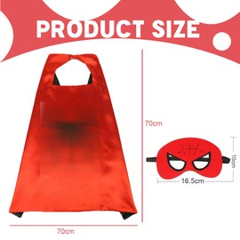 ZENQARI Capes Rot und Masken für Kinder, Superheld Cape und Maske, Kostüme Verkleiden sich Spielzeug für Kinder Jungen Mädchen Geburtstag Party Favors