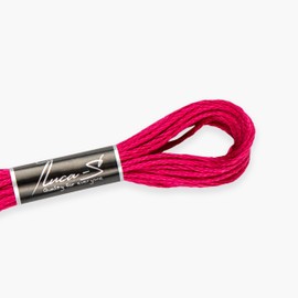 Premium Embroidery Thread Luca-S, 100% Giza Cotton, Oeko TEX Certified Stranded Cotton - 62 / DMC 600 / Anchor 59