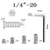 Wadayu 100pcs Threaded Inserts for Wood, Screw in Nut Fastener