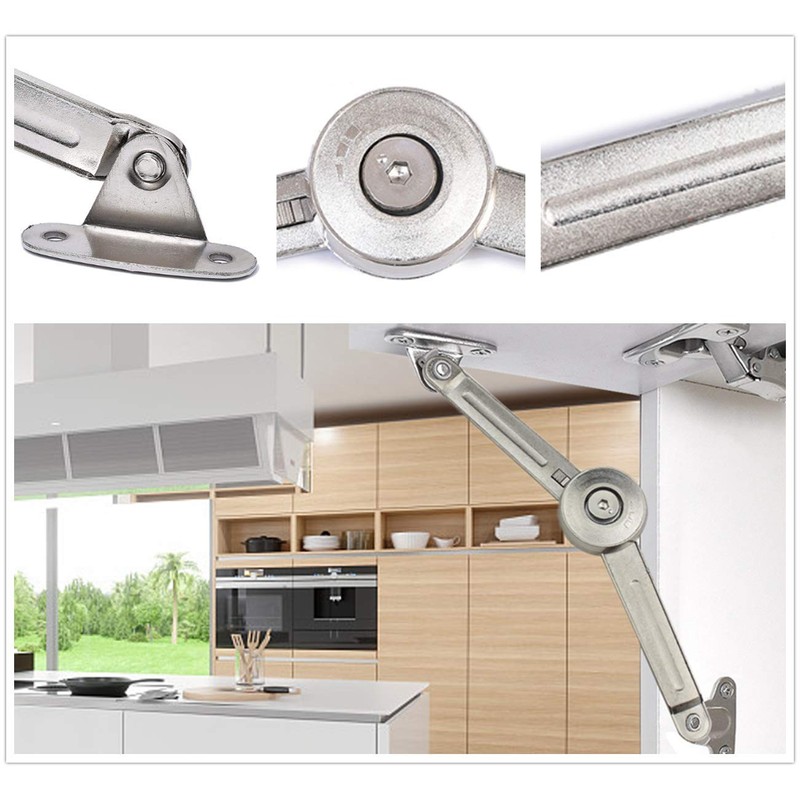 QBOSO Lid Support Hinge in Satin Nickel Folding Lid Stay